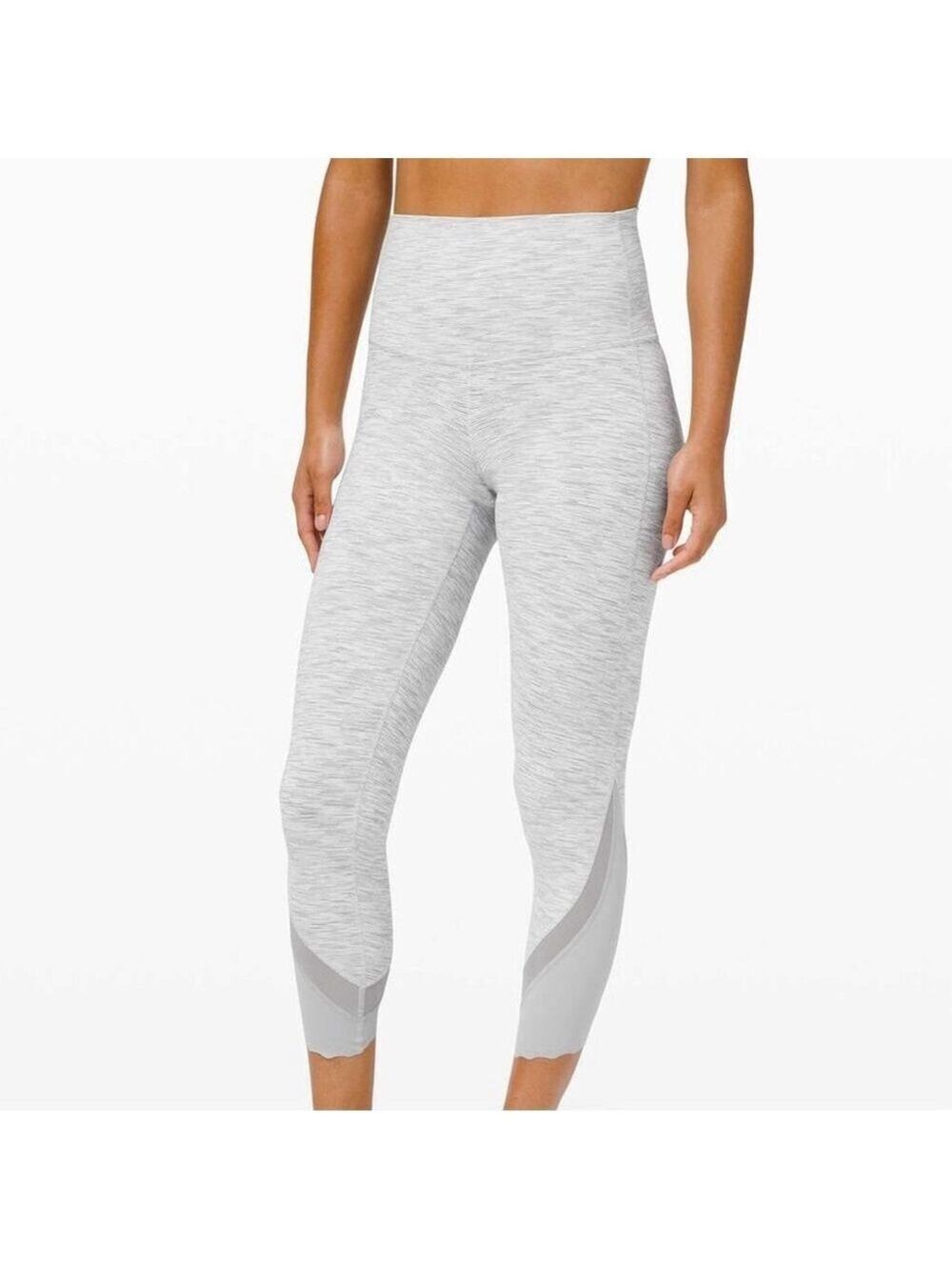 Lululemon Gray Wunder Under Crop II Leggings Size 6